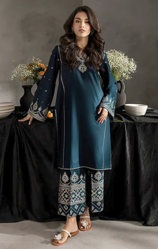 UMZAY | DHANAK 2 PC FULL HEAVY EMB SUIT FOR WINTER 2025-26
