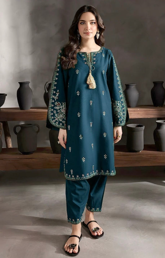 UMZAY | DHANAK 2 PC FULL HEAVY EMB SUIT FOR WINTER 2025-26