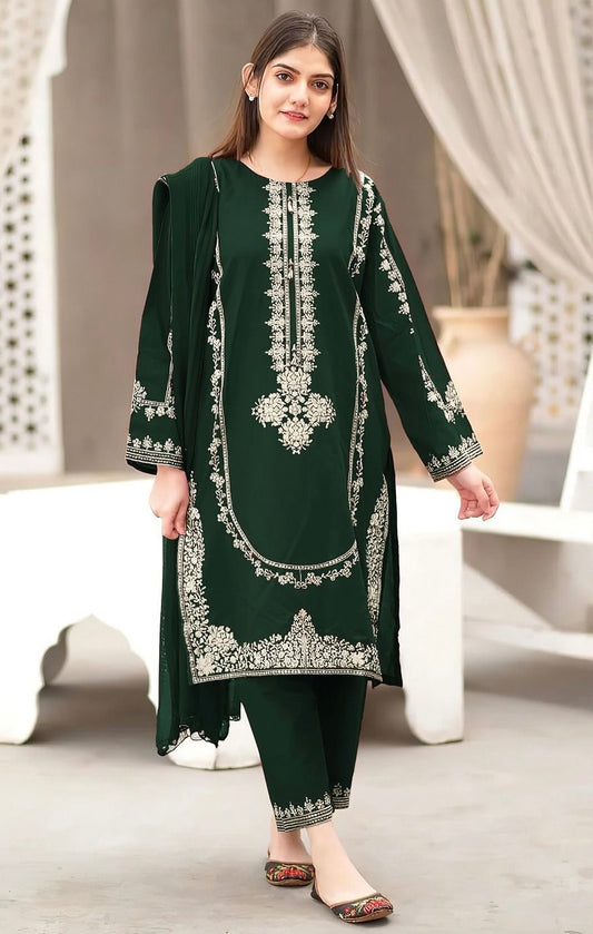 UMZAY | DHANAK 2 PC FULL HEAVY EMB SUIT FOR WINTER 2025-26