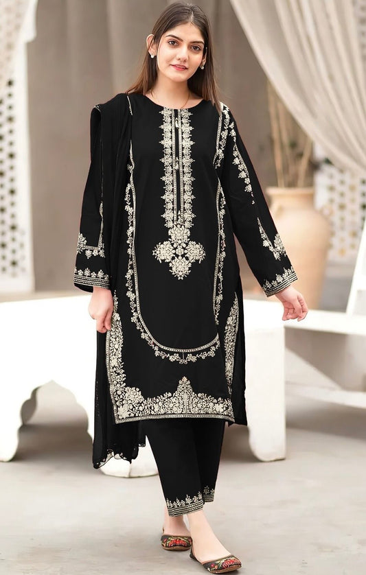 UMZAY | DHANAK 2 PC FULL HEAVY EMB SUIT FOR WINTER 2025-26