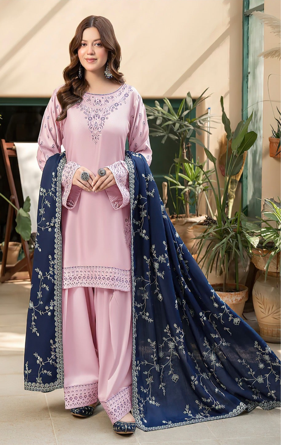 MARIA.B | LAWN 3 PIECE UNSTICHED FULL HEAVY EMB SUIT WITH READY TO WEAR CUTTWORK DUBATA FOR SUMMER 2026