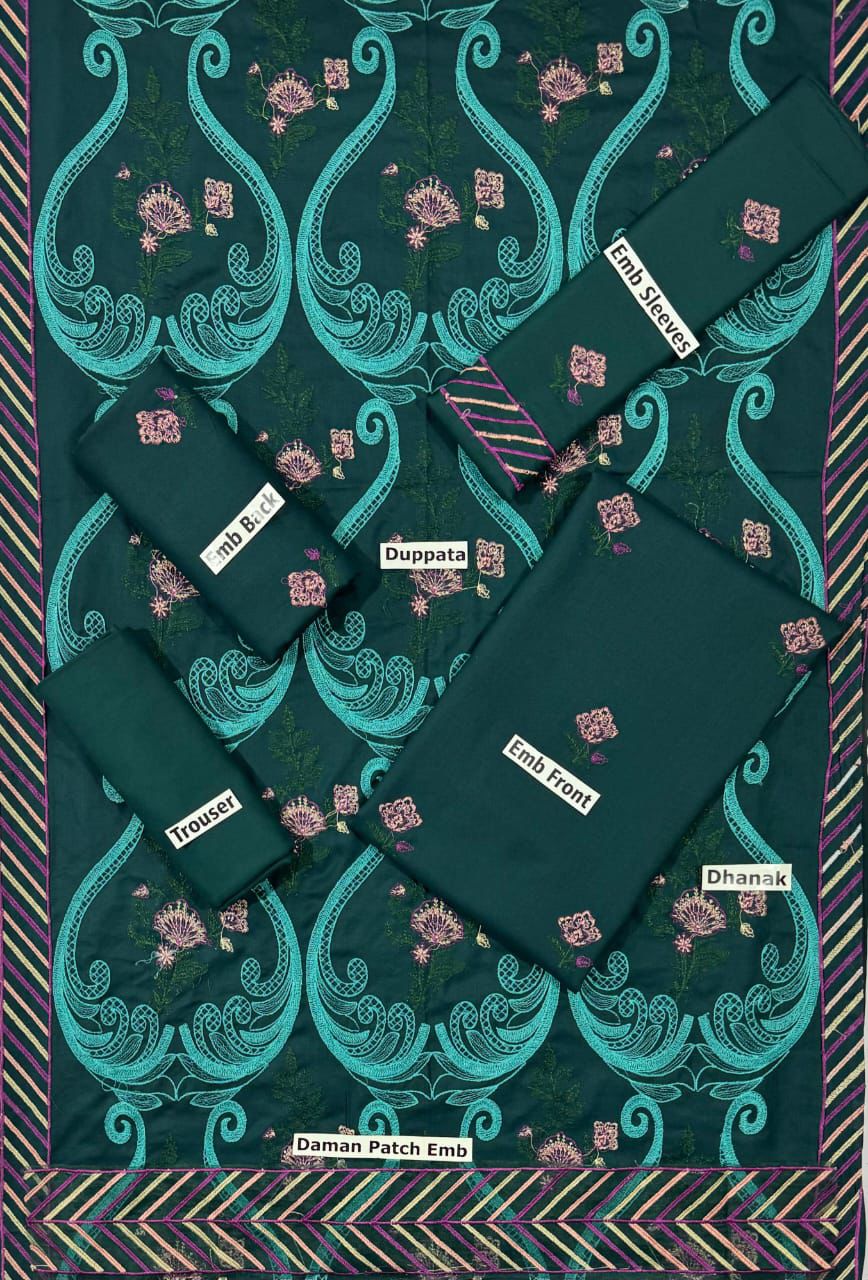 BAREEZE | DHANAK 3 PIECE FULL EMBROIDERED SUIT FOR WINTER 2024-2025