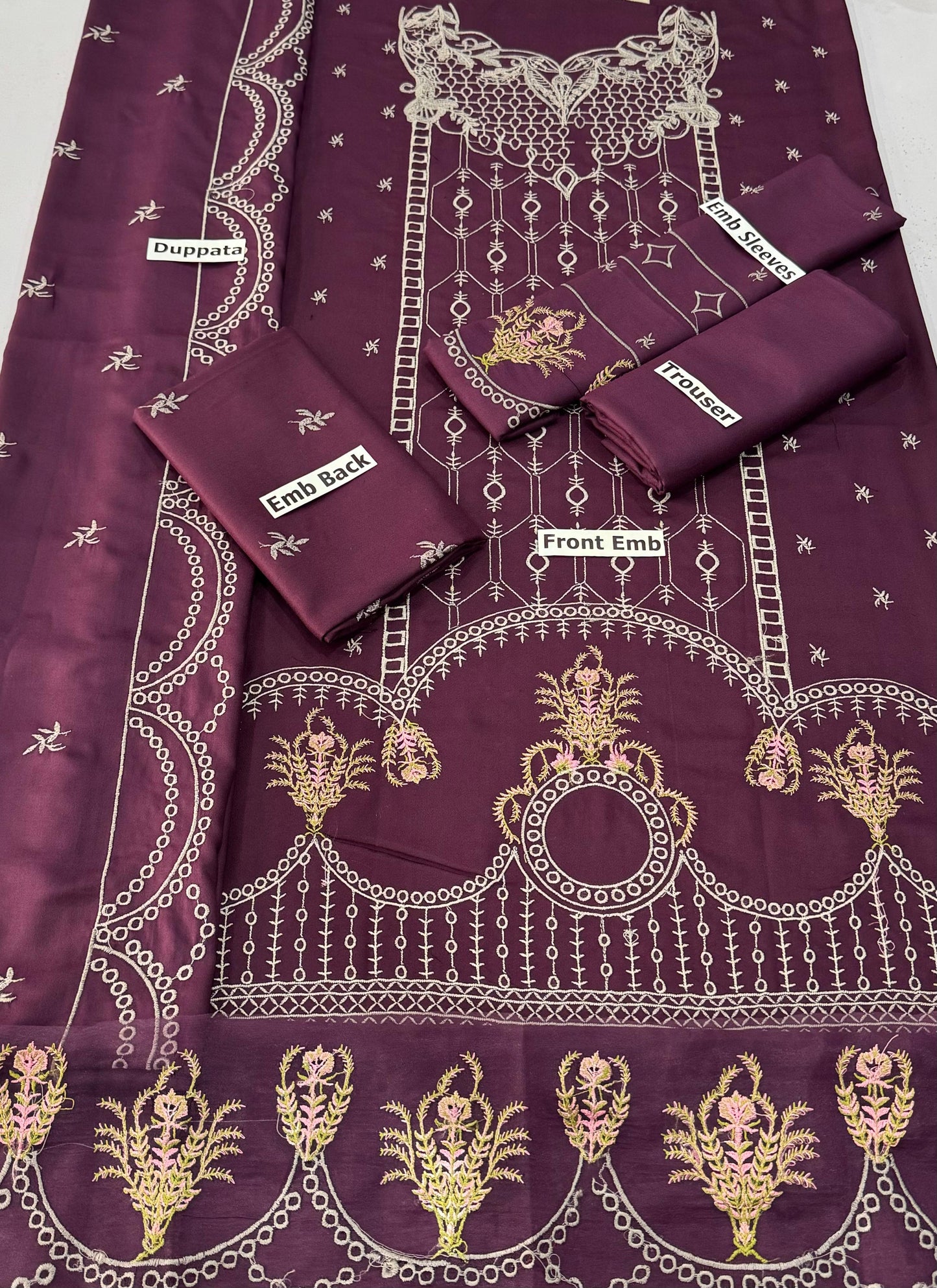 MAHNUR | DHANAK 3 PIECE FULL EMBROIDERED SUIT FOR WINTER 2024-2025