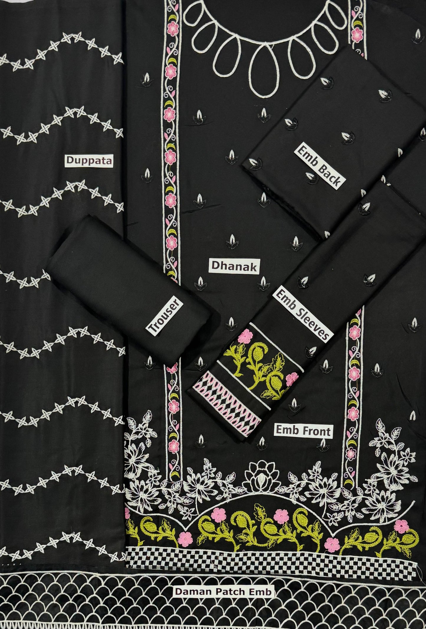 SAPPHIRE | DHANAK 3 PIECE FULL EMBROIDERED SUIT FOR WINTER 2024-2025