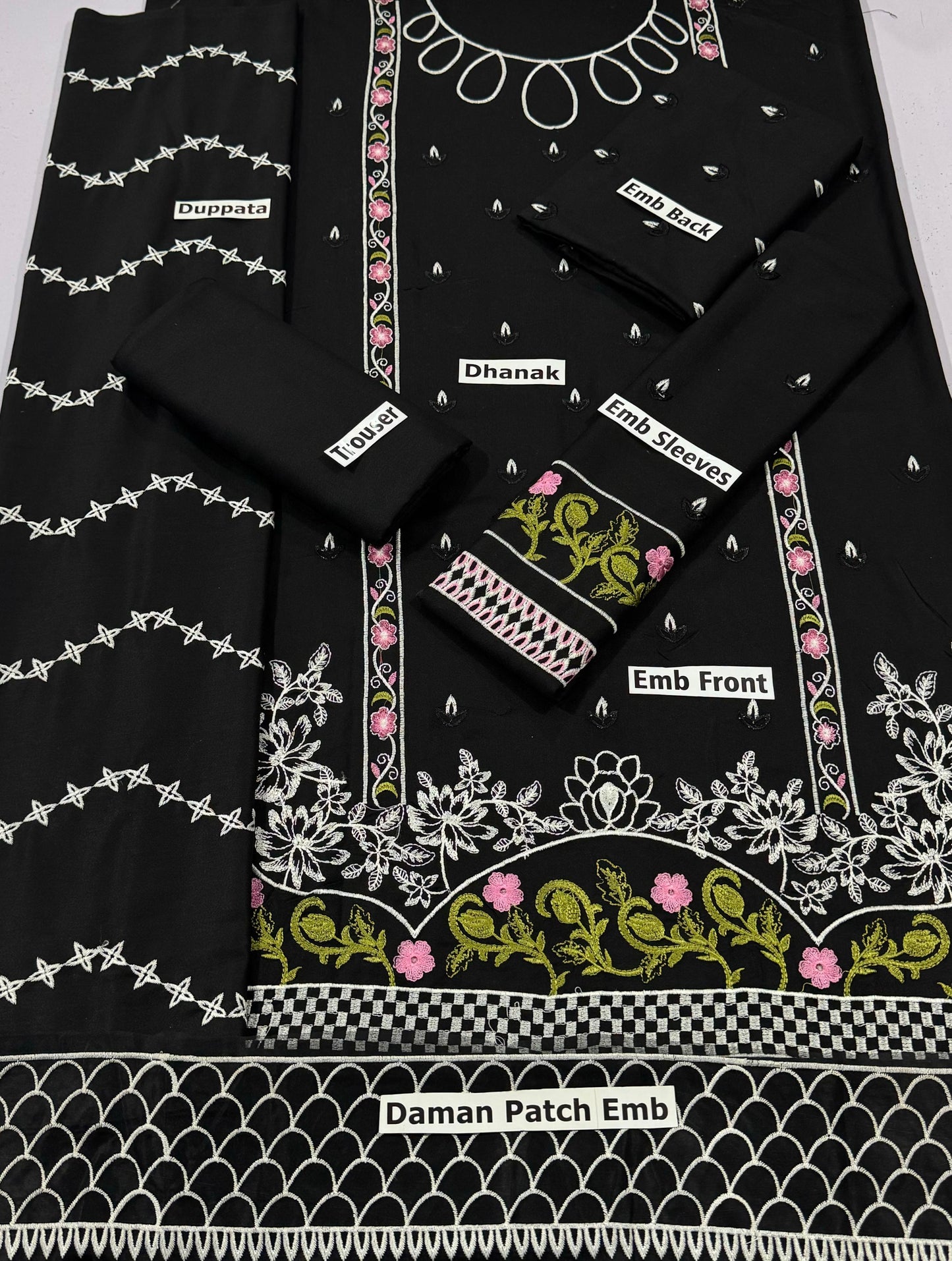 SAPPHIRE | DHANAK 3 PIECE FULL EMBROIDERED SUIT FOR WINTER 2024-2025