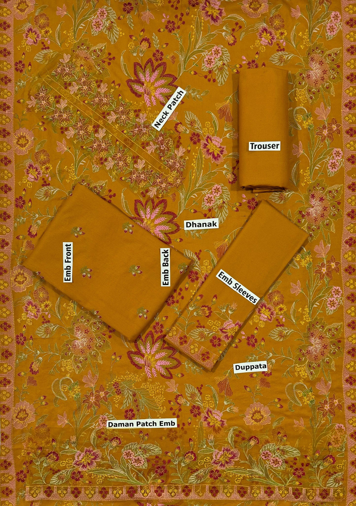 BAREEZE | DHANAK 3 PIECE FULL EMBROIDERED SUIT FOR WINTER 2024-2025