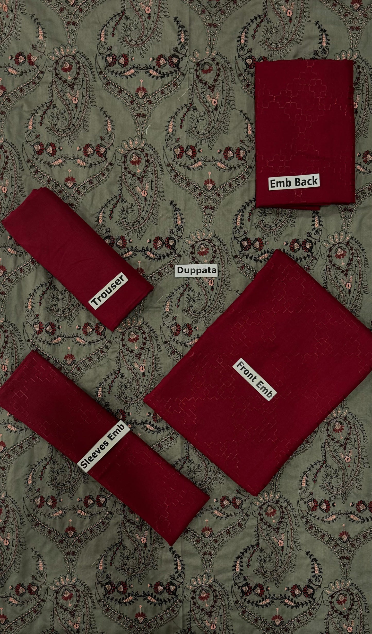 MOTIFZ | DHANAK 3 PIECE FULL EMBROIDERED SUIT FOR WINTER 2024-2025