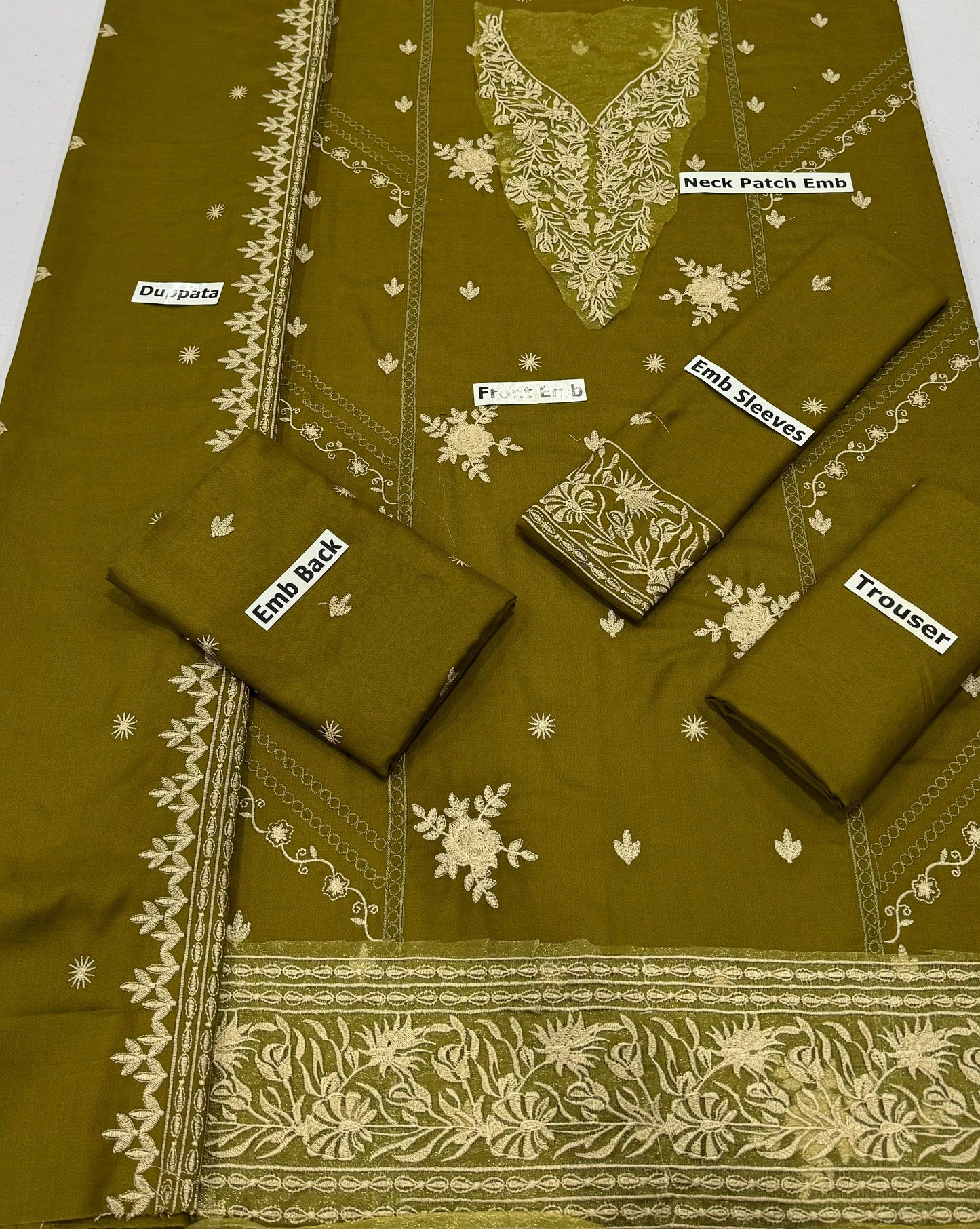 AZURE | DHANAK 3 PIECE FULL EMBROIDERED SUIT FOR WINTER 2024-2025