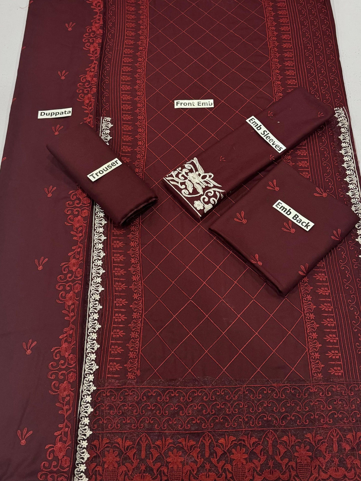 AZURE | DHANAK 3 PIECE FULL EMBROIDERED SUIT FOR WINTER 2024-2025