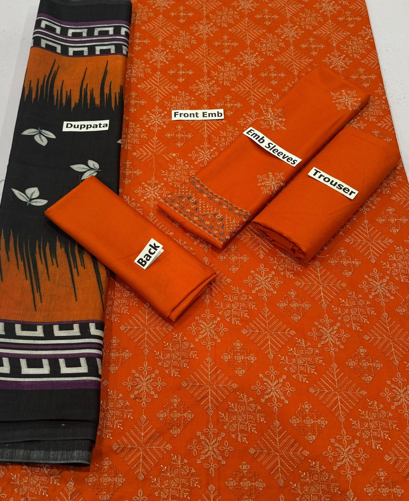 BAREEZE | DHANAK 3 PIECE FULL EMBROIDERED SUIT FOR WINTER 2024-2025