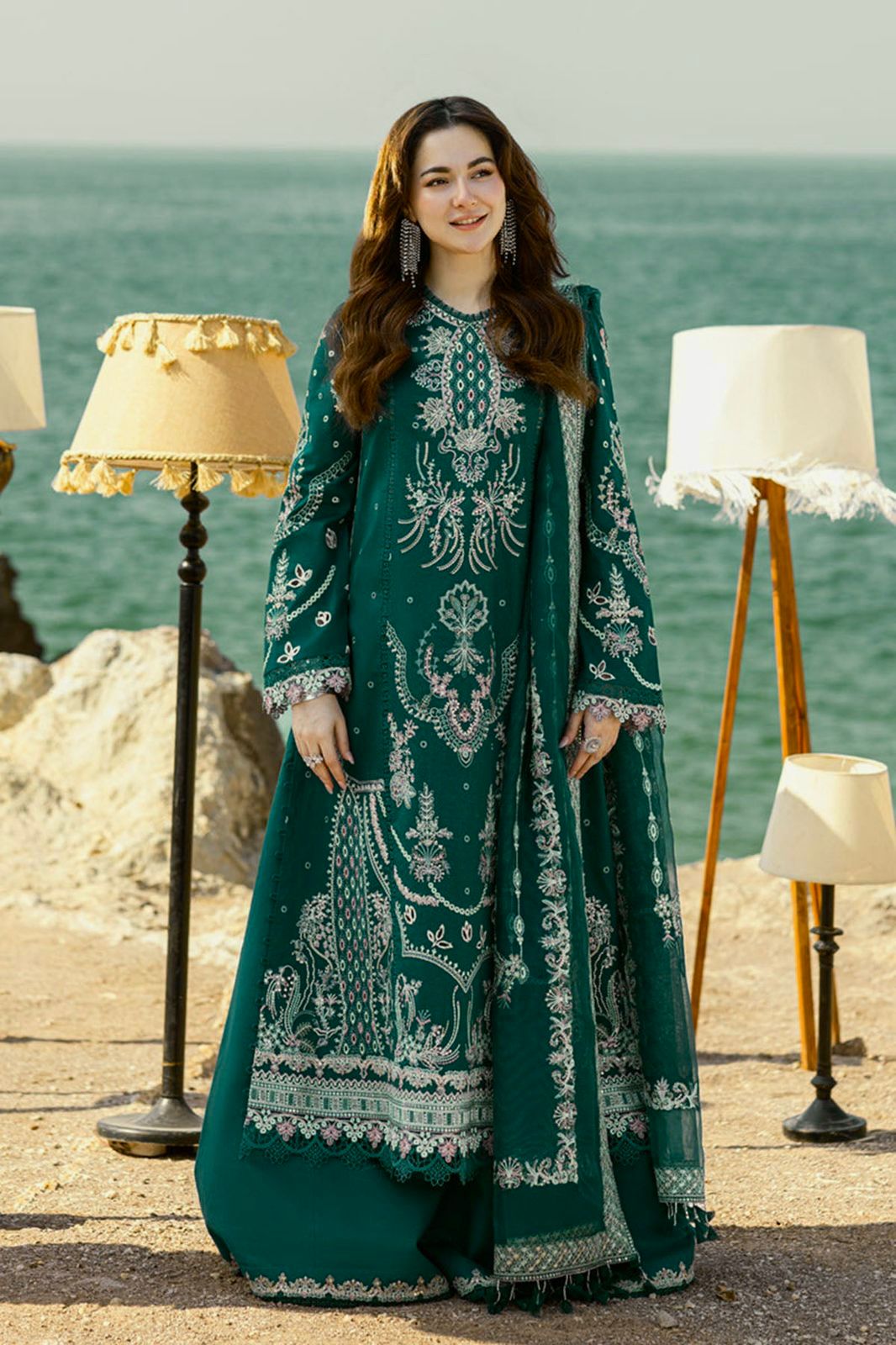 QALAMKHAR | DHANAK 3 PIECE FULL EMBROIDERED SUIT FOR WINTER 2024-2025