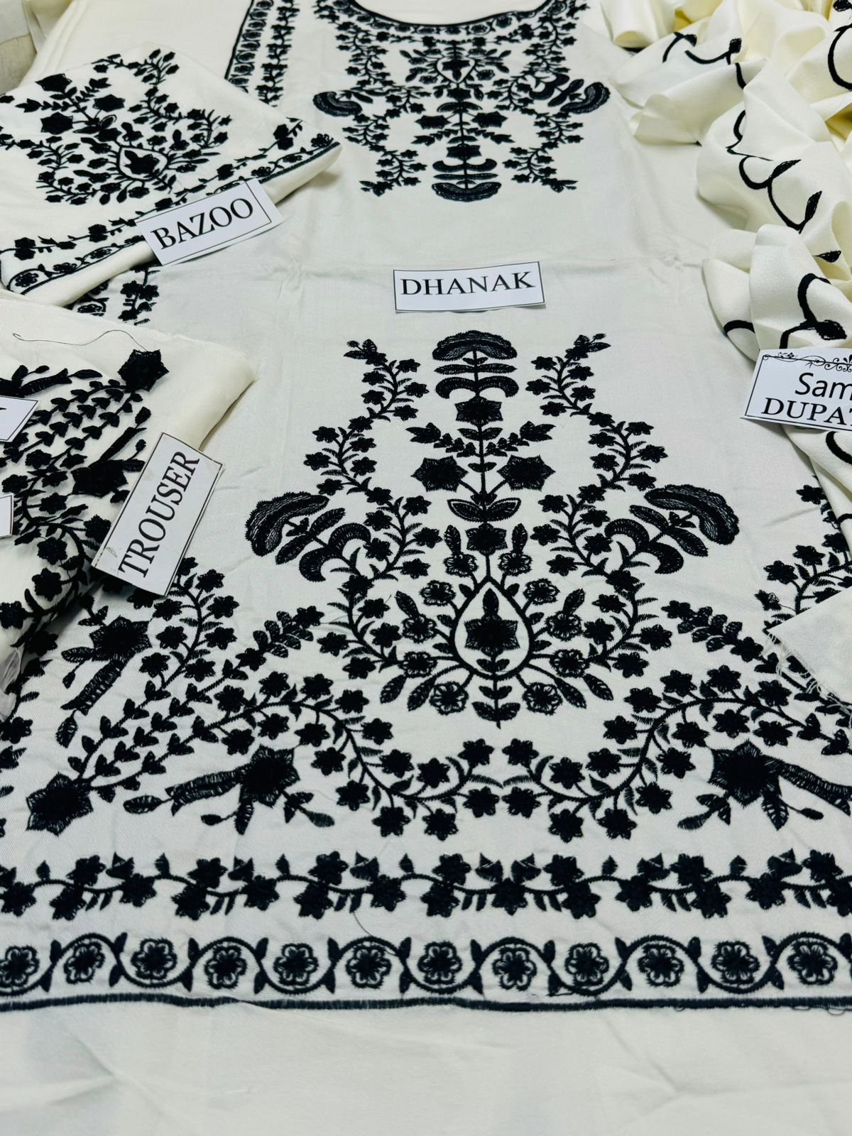 ZARA SHAHJAH | DHANAK 3 PIECE FULL HEAVY EMB SUIT FOR WINTER 2024-2025