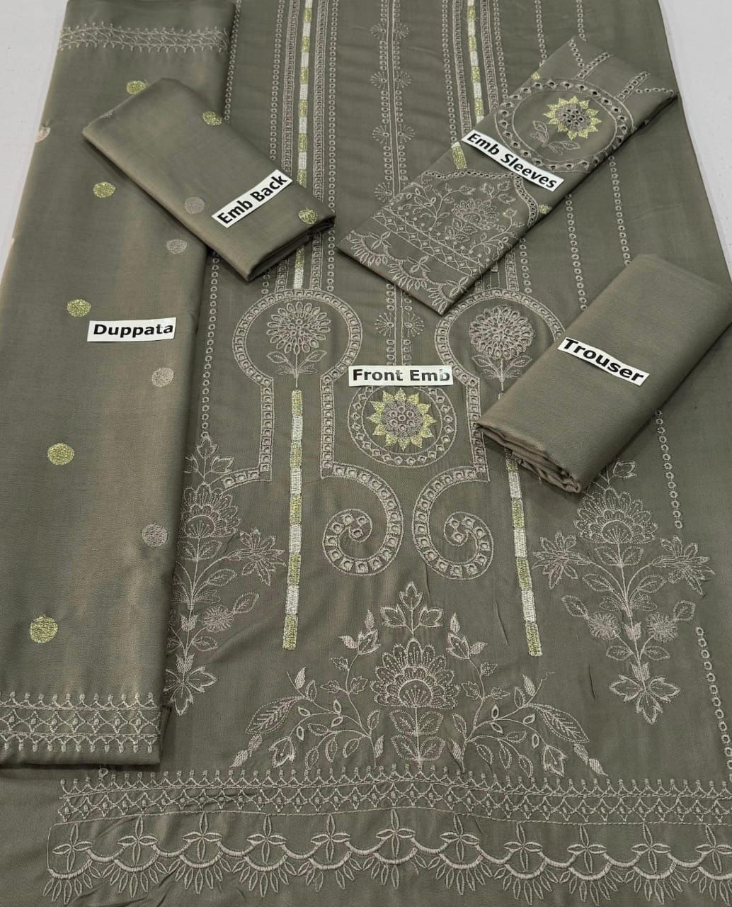 MARIA.B | DHANAK 3 PIECE FULL HEAVY EMBROIDERED SUIT FOR WINTER 2024-2025