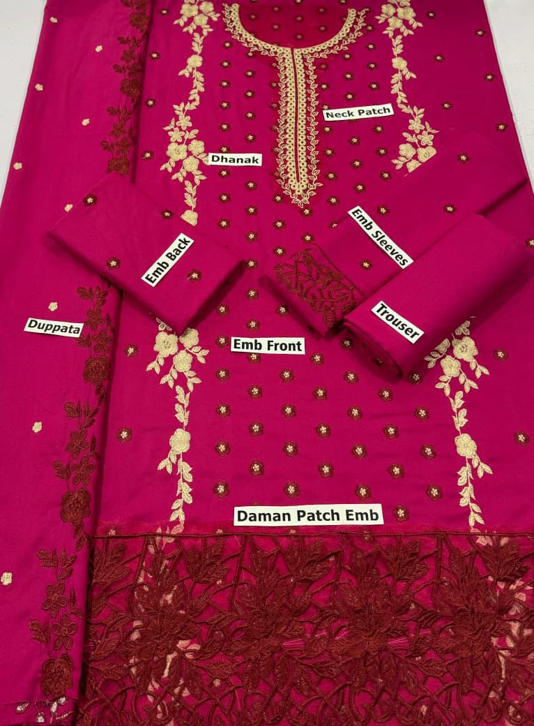 AZURE | DHANAK 3 PIECE FULL EMBROIDERED SUIT FOR WINTER 2024-2025