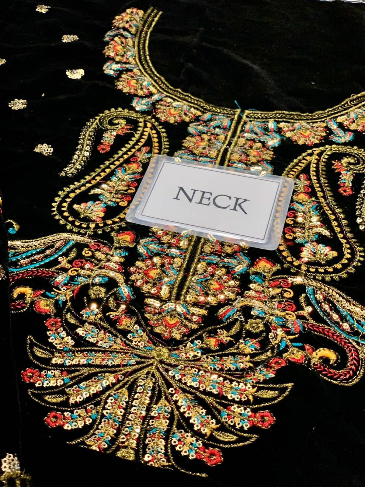 ASIM JOFA | VELVET 3 PIECE FULL HEAVY EMB SUIT FOR PARTY WEAR 2025