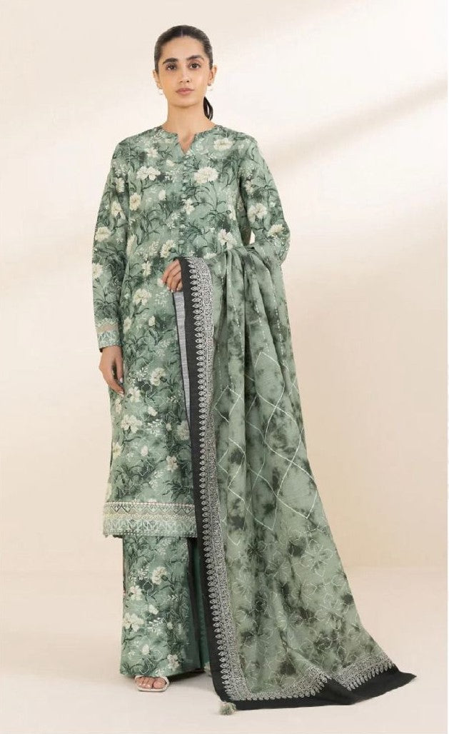 SAPPHIRE | KHADAR 3 PIECE PRINT SUIT FOR WINTER 2024-2025