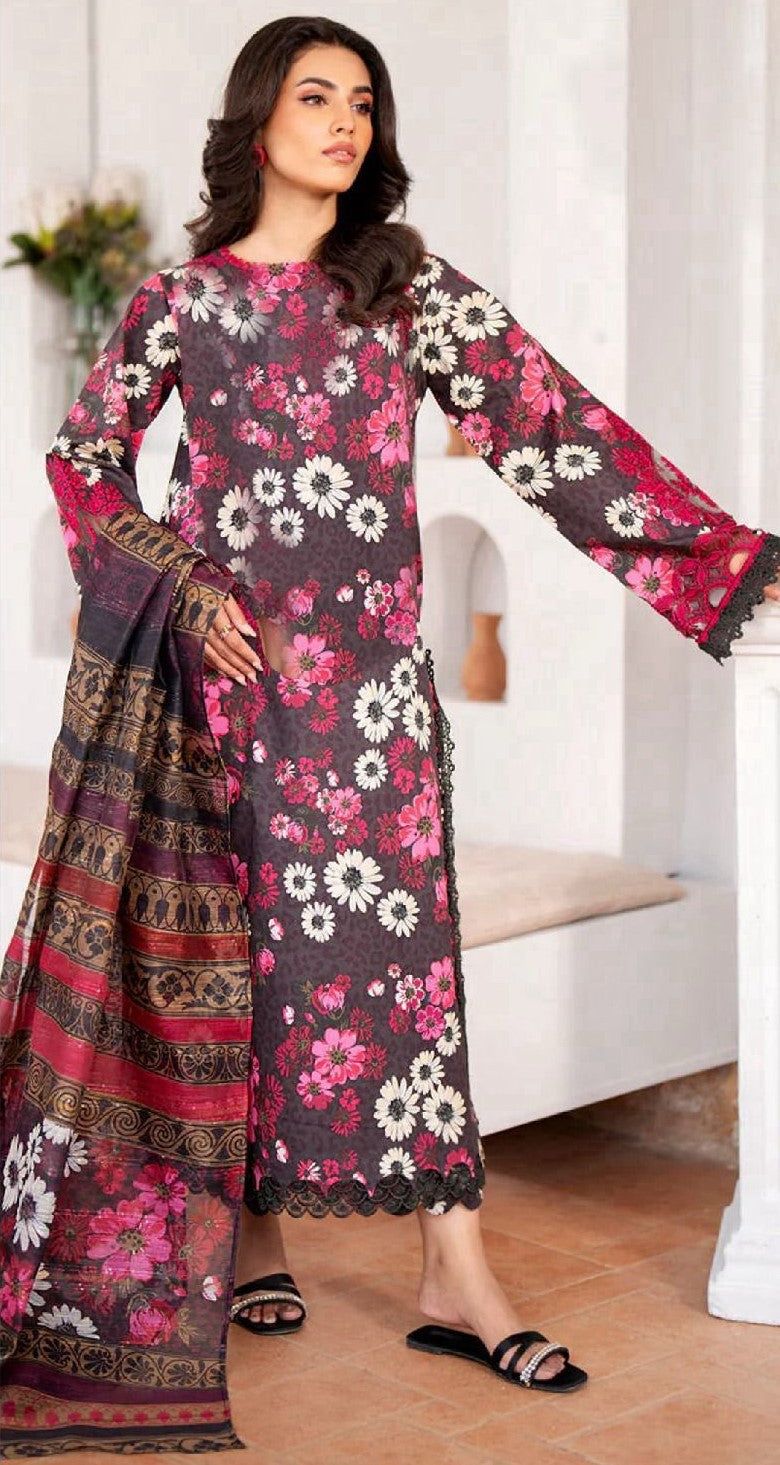 BAROQUE | KHADAR 3 PIECE PRINT SUIT FOR WINTER 2024-2025