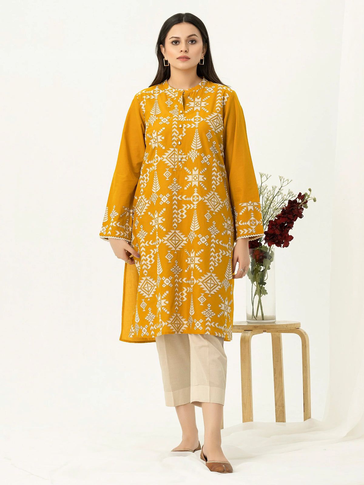 LIME LIGHT | DHANAK 2 PIECE FULL EMBRIOIDERY SUIT FOR WINTER 2024-2025