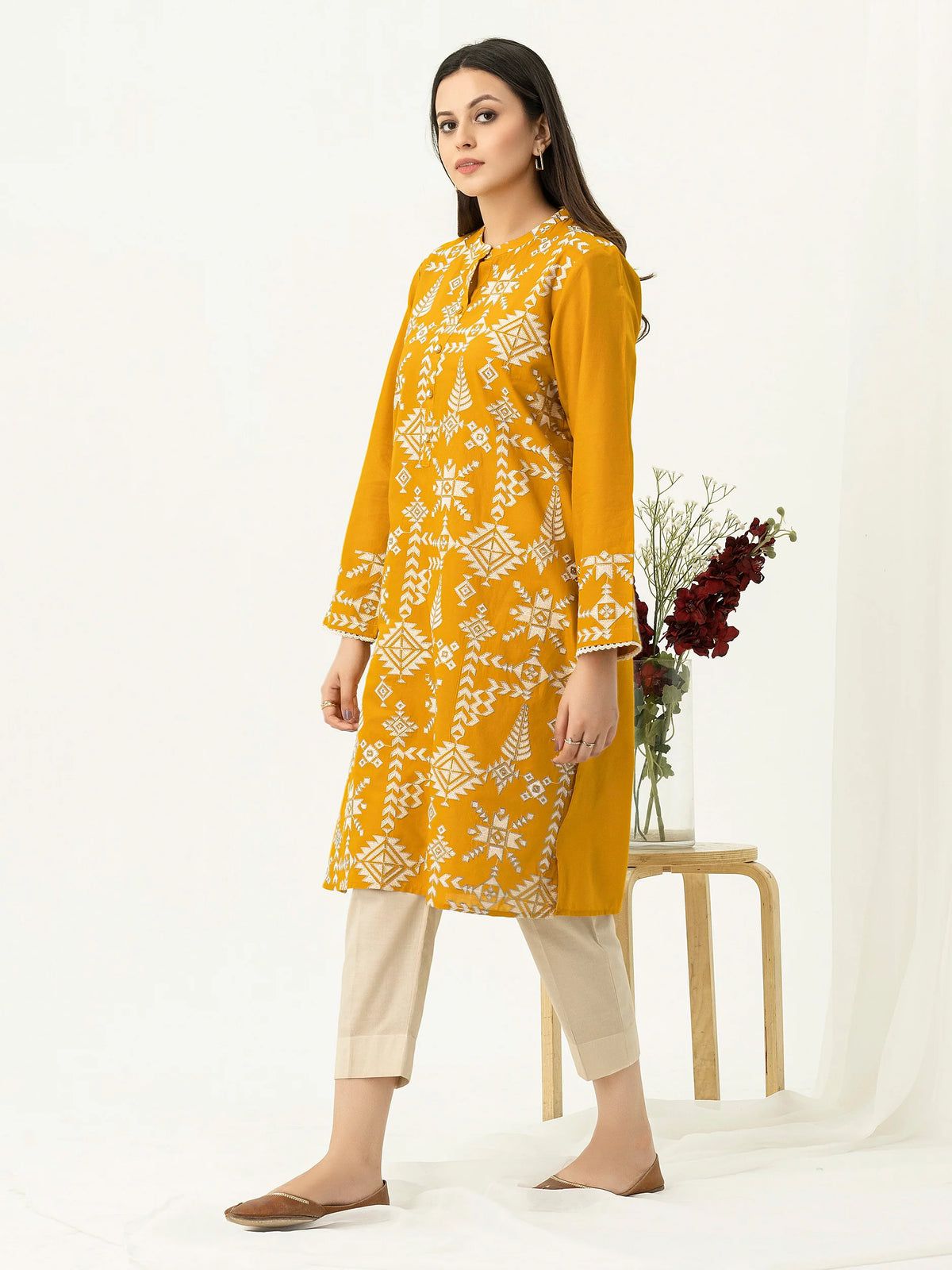 LIME LIGHT | DHANAK 2 PIECE FULL EMBRIOIDERY SUIT FOR WINTER 2024-2025