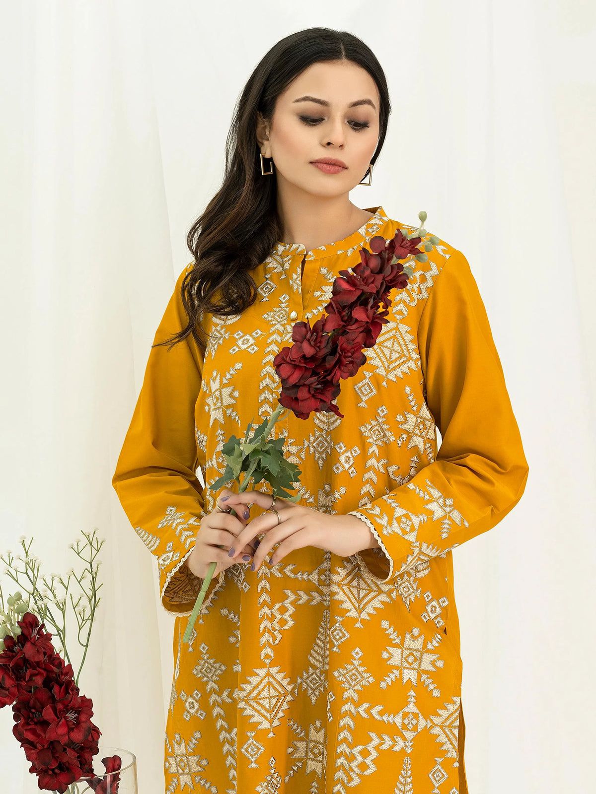 LIME LIGHT | DHANAK 2 PIECE FULL EMBRIOIDERY SUIT FOR WINTER 2024-2025