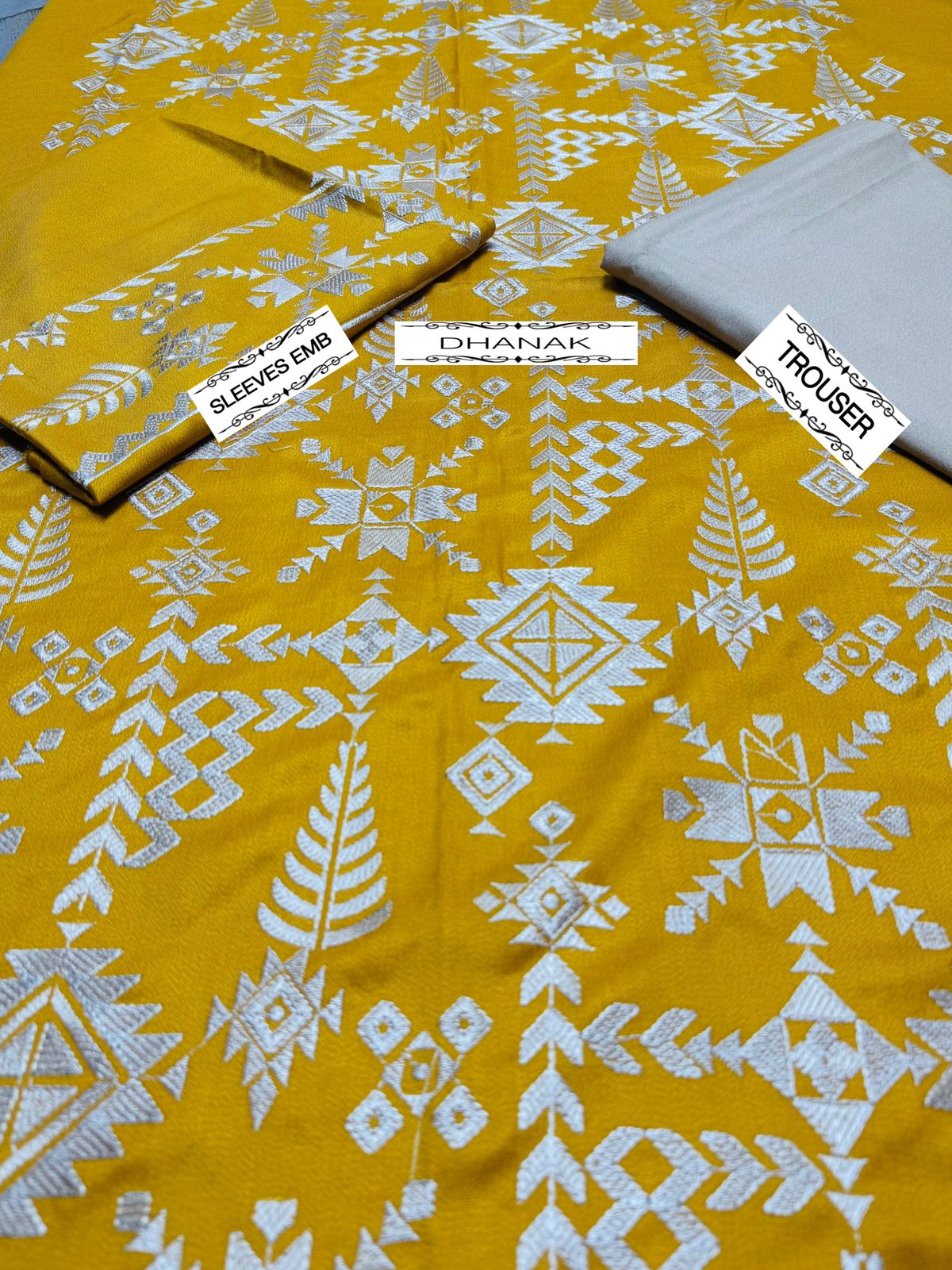 LIME LIGHT | DHANAK 2 PIECE FULL EMBRIOIDERY SUIT FOR WINTER 2024-2025