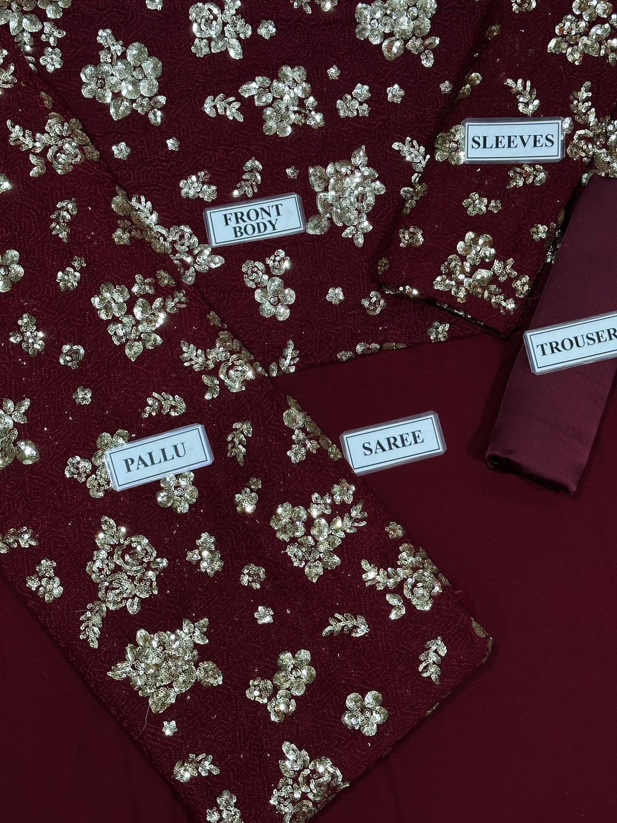 JAZMINE | CHIFFON SAREE WITH SATIN SILK TROUSER FOR PARTY WEAR 2025