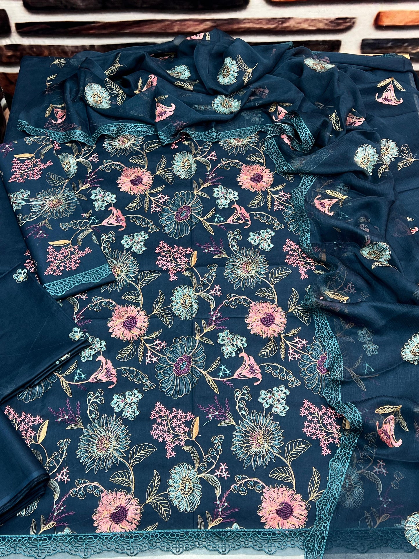 BAREEZE |  LAWN 3 PIECE UNSTICHED FULL HEAVY EMB SUIT FOR SUMMER 2025