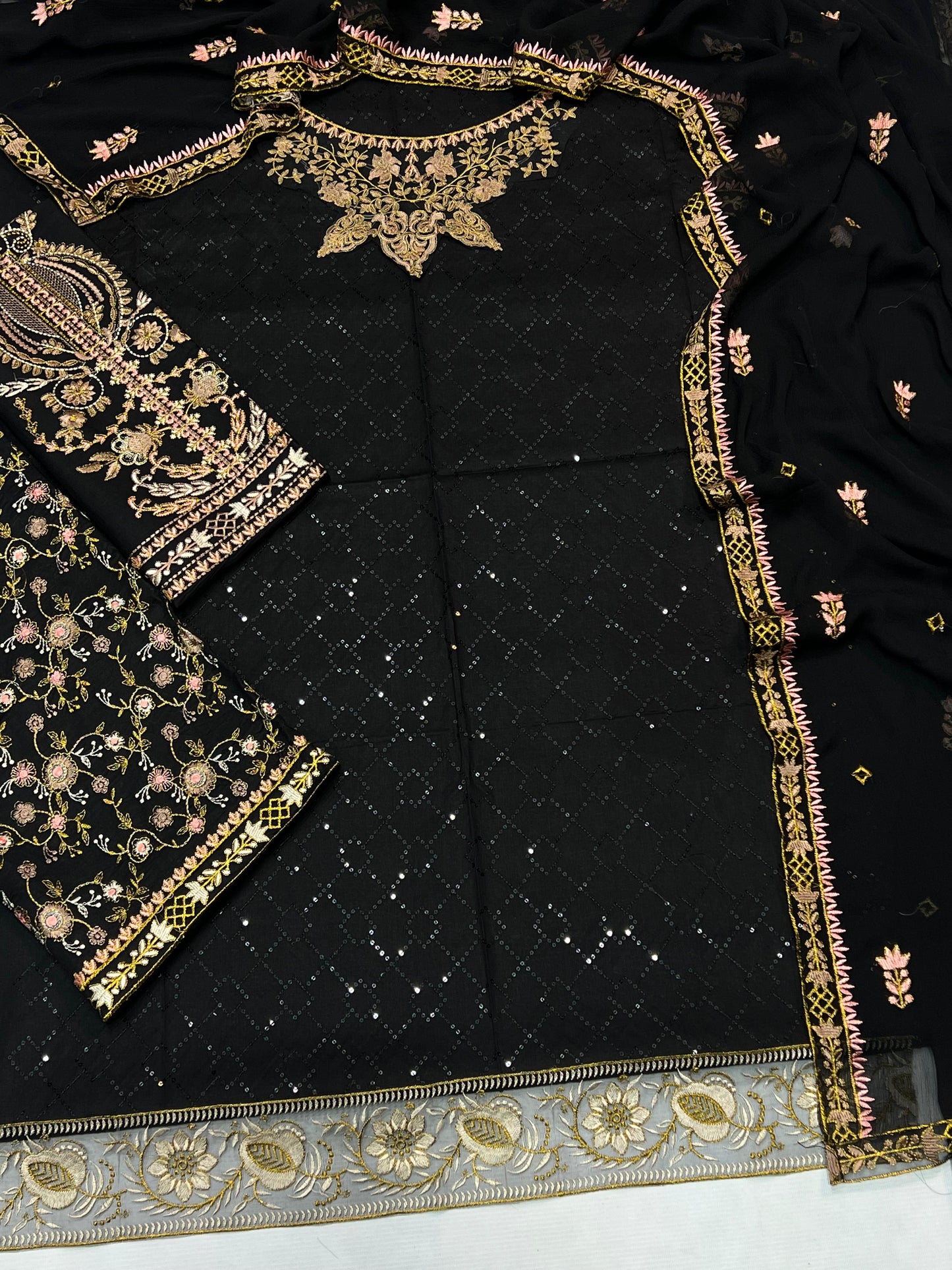 MARIA.B | LAWN 3 PIECE UNSTICHED FULL HEAVY EMB SUIT FOR SUMMER 2025