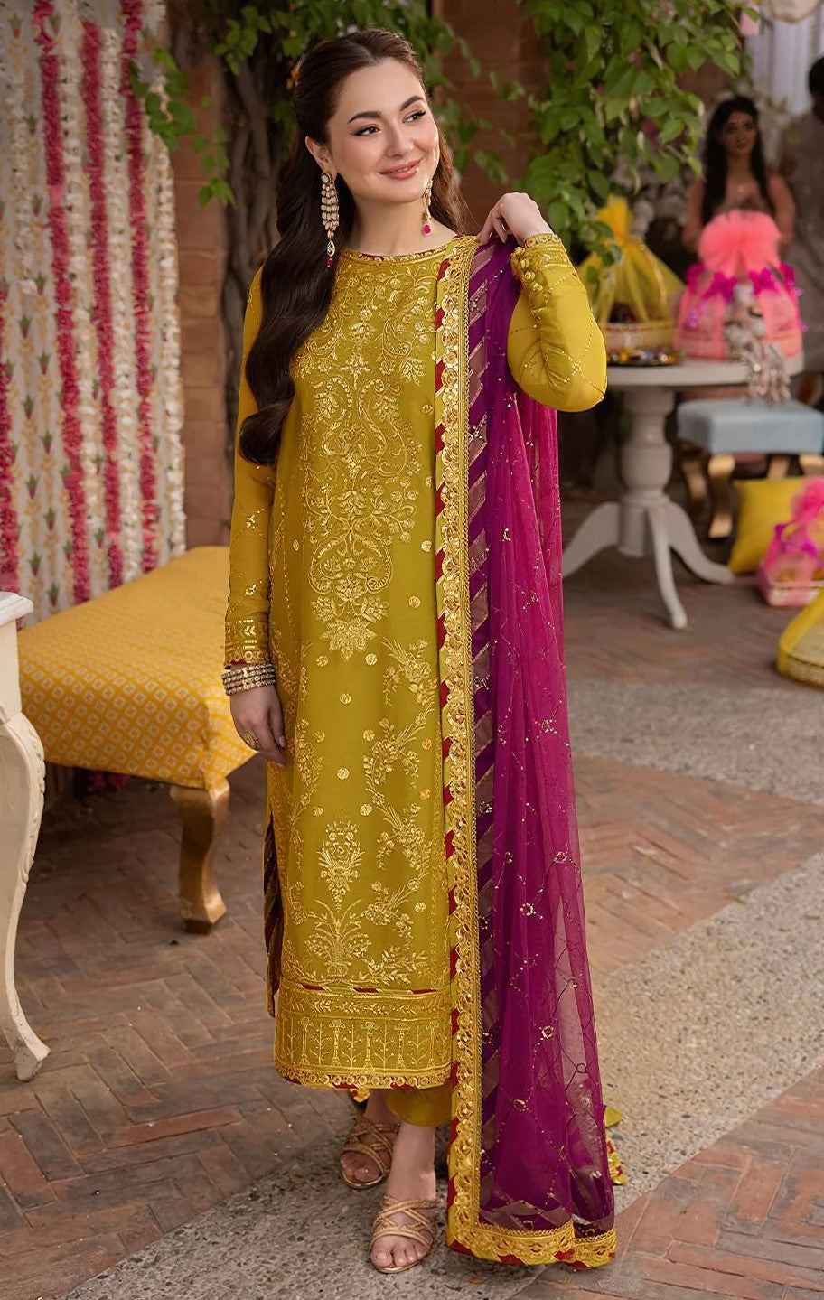 ASIM JOFA | LAWN 3 PIECE UNSTICHED FULL HEAVY EMB SUIT FOR SUMMER 2025