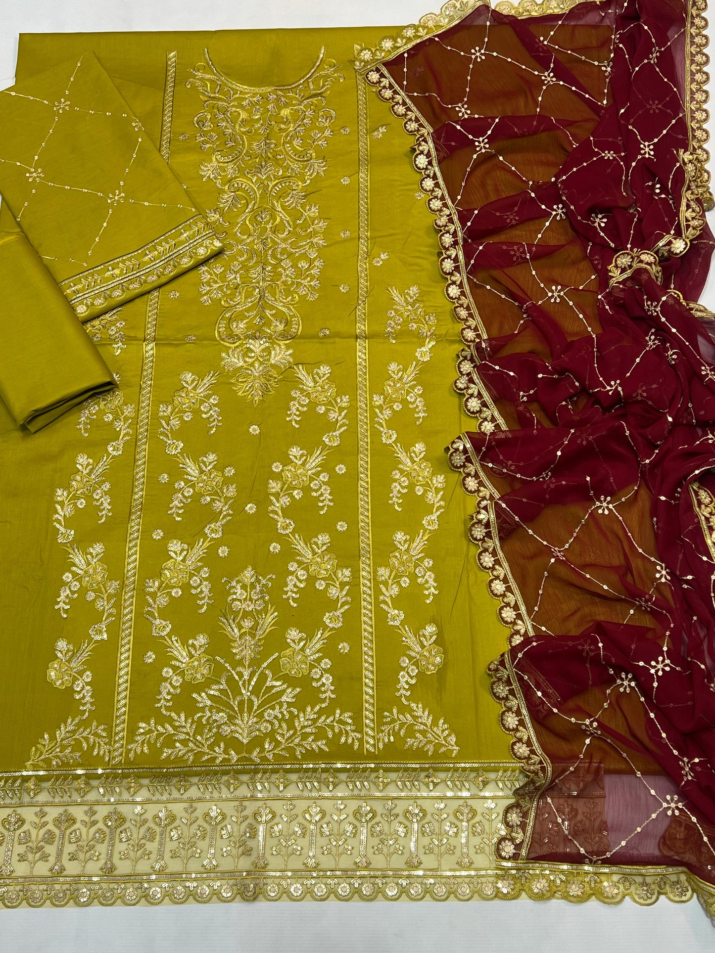 ASIM JOFA | LAWN 3 PIECE UNSTICHED FULL HEAVY EMB SUIT FOR SUMMER 2025