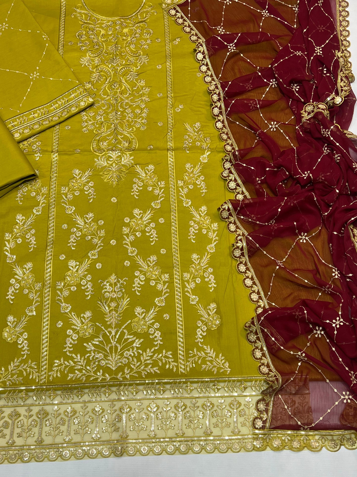 ASIM JOFA | LAWN 3 PIECE UNSTICHED FULL HEAVY EMB SUIT FOR SUMMER 2025