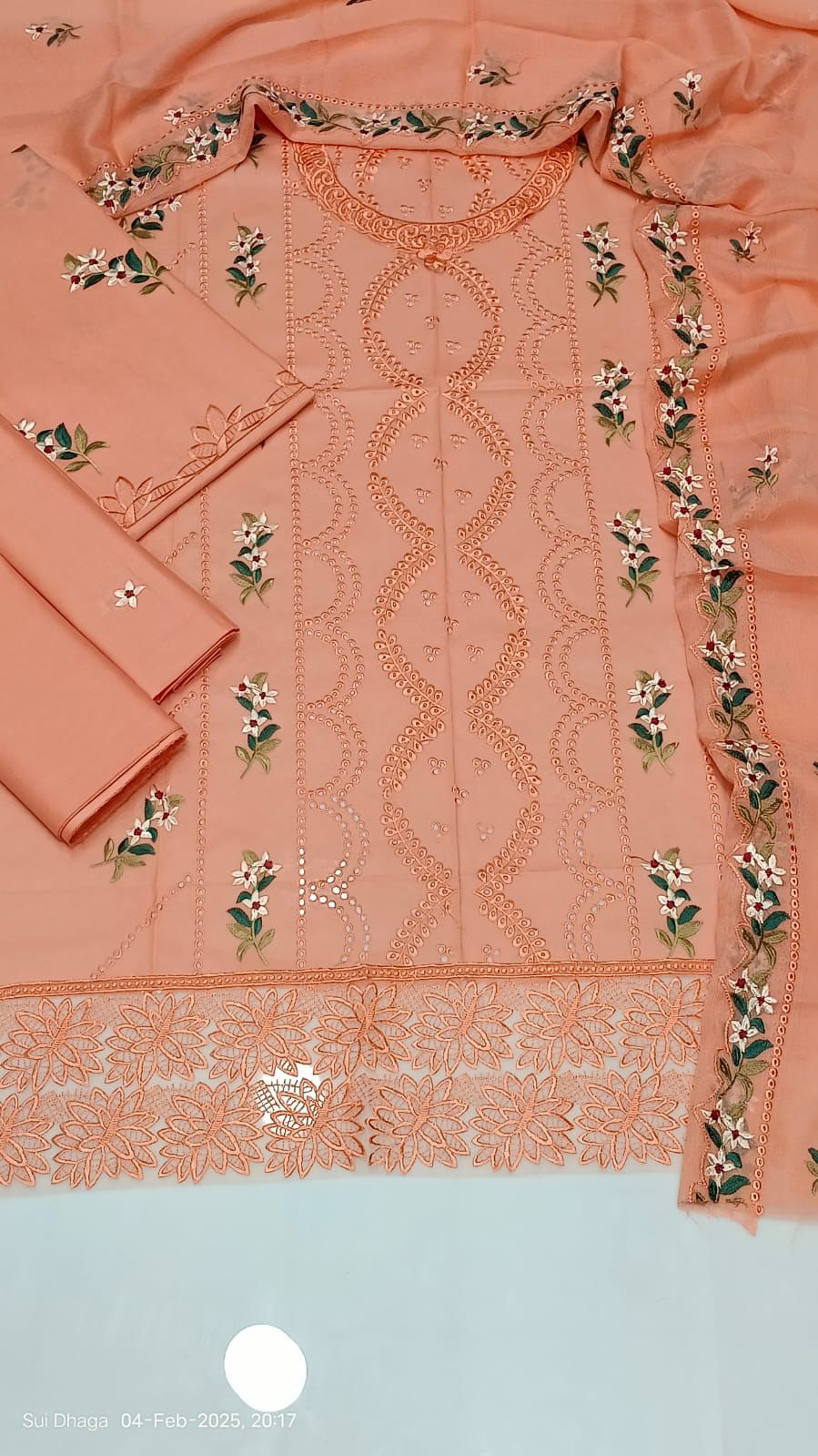 CRIMSON | LAWN 3 PIECE UNSTICHED FULL HEAVY EMB SUIT FOR SUMMER 2025