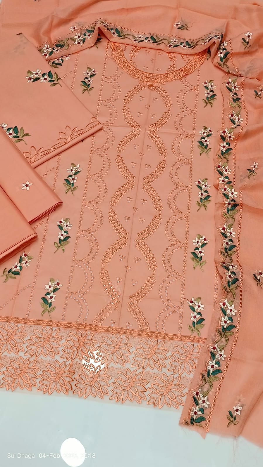 CRIMSON | LAWN 3 PIECE UNSTICHED FULL HEAVY EMB SUIT FOR SUMMER 2025