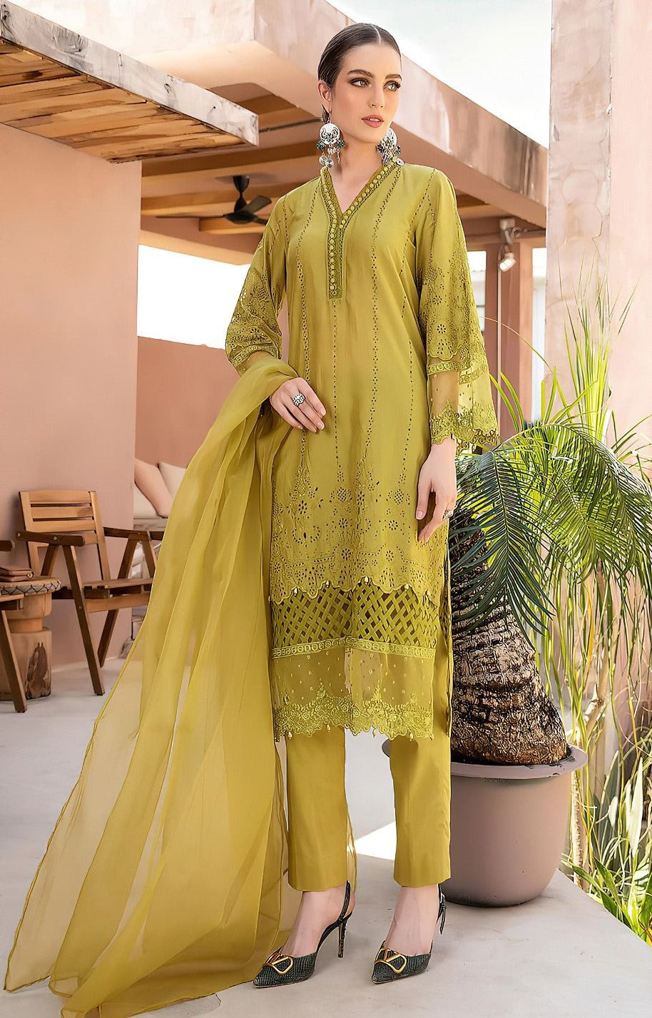 MARIA.B | LAWN 3 PIECE UNSTICHED FULL HEAVY EMB SUIT FOR SUMMER 2025