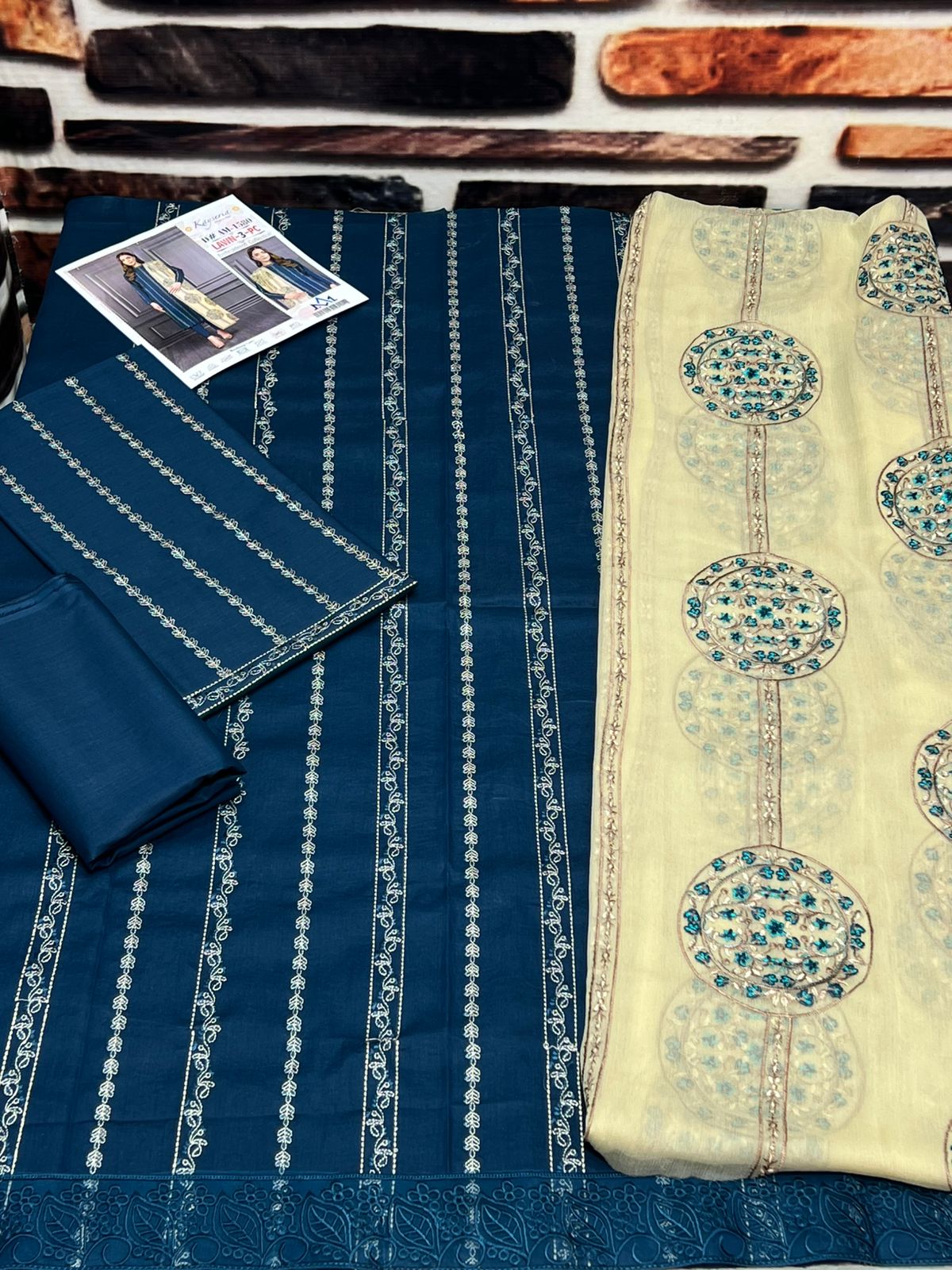 KAYSERIA| LAWN 3 PIECE UNSTICHED FULL HEAVY EMB SUIT FOR SUMMER 2025