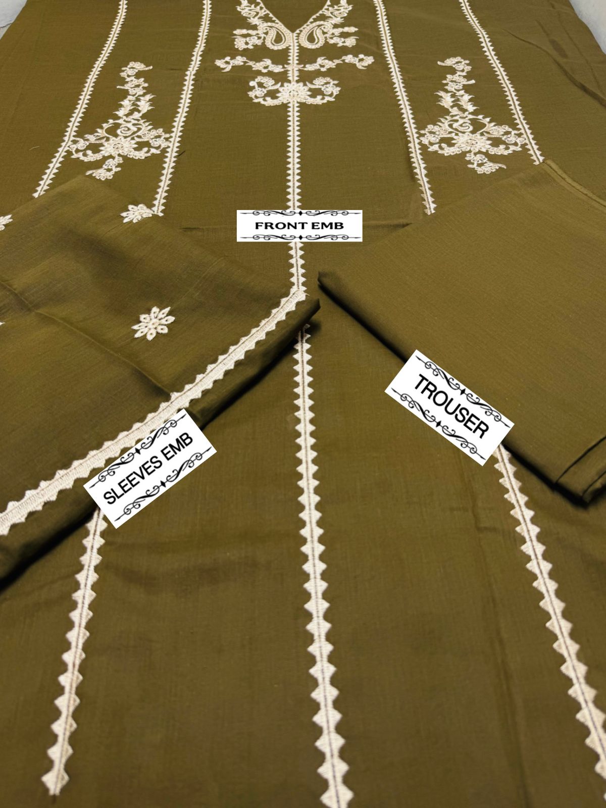 JAZMINE | LAWN 2 PIECE UNSTICHED FULL HEAVY EMB SUIT FOR SUMMER 2025