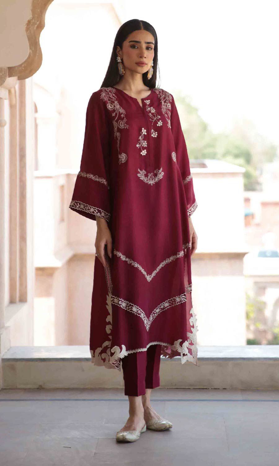 BATIK | LAWN 2 PIECE UNSTICHED FULL HEAVY EMB SUIT FOR SUMMER 2025