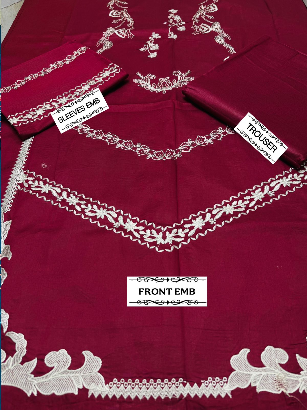 BATIK | LAWN 2 PIECE FULL EMB UNSTICHED SUIT FOR SUMMER 2025