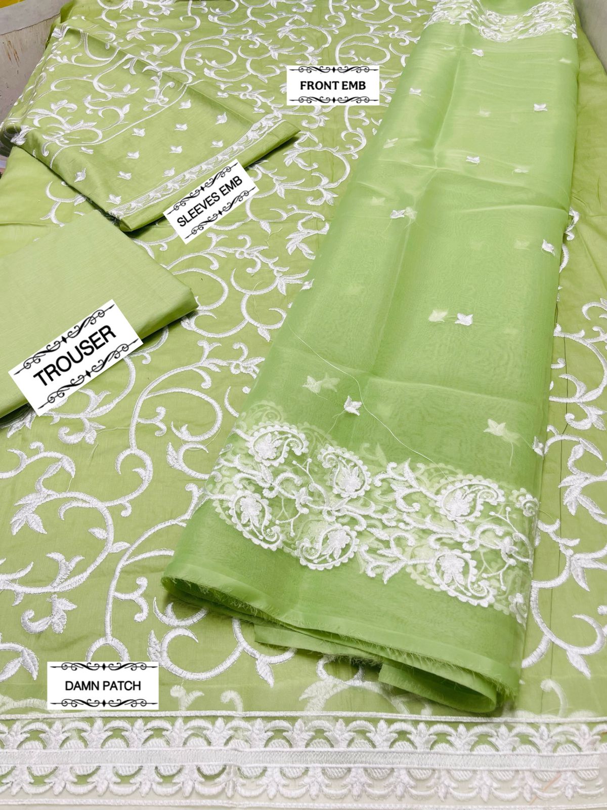 ANSAB JHANGIR | LAWN 3 PIECE UNSTICHED FULL HEAVY EMB SUIT FOR SUMMER 2025