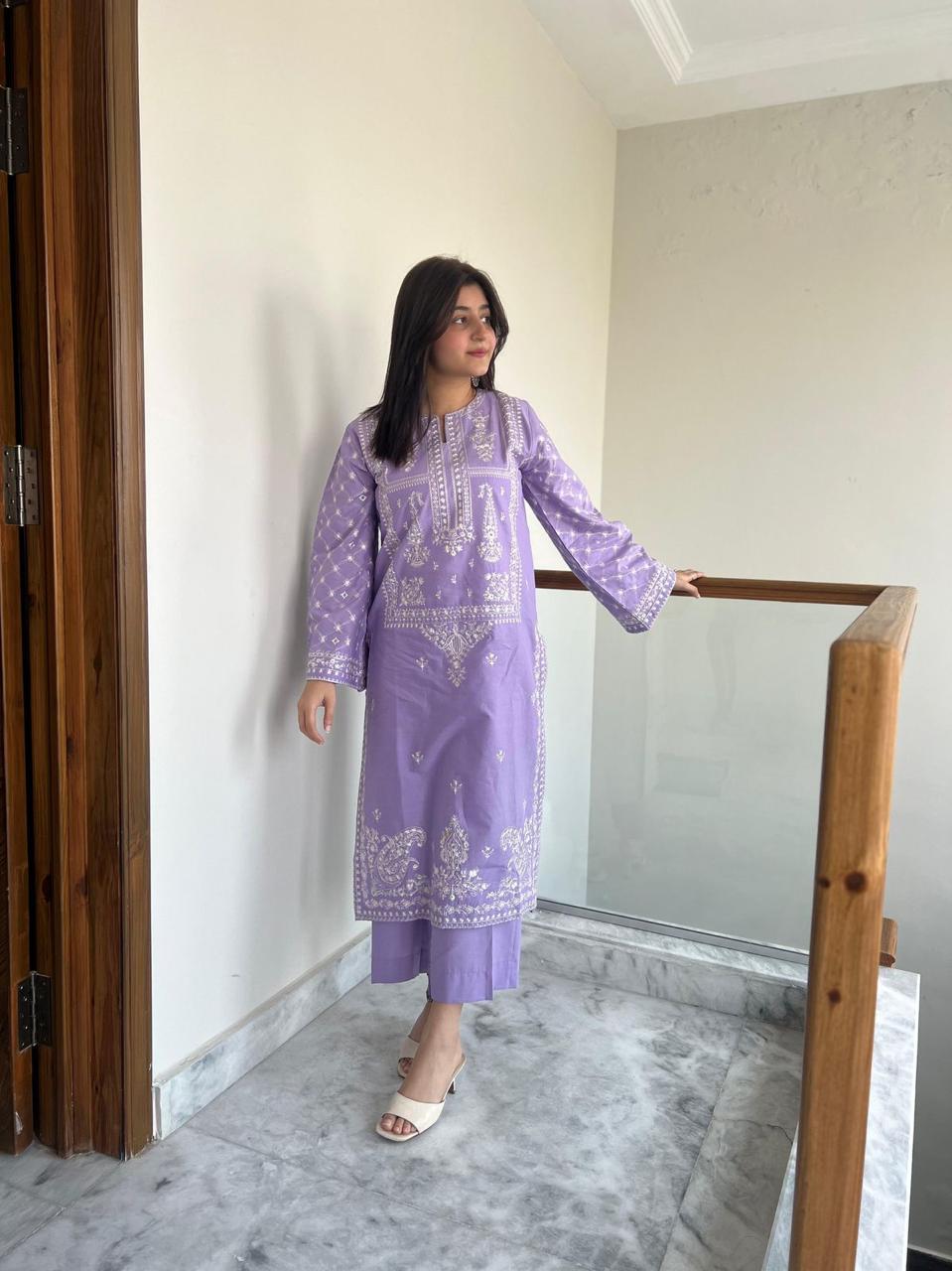 BAREEZE | LAWN 2 PIECE UNSTICHED FULL HEAVY EMB SUIT FOR SUMMER 2025