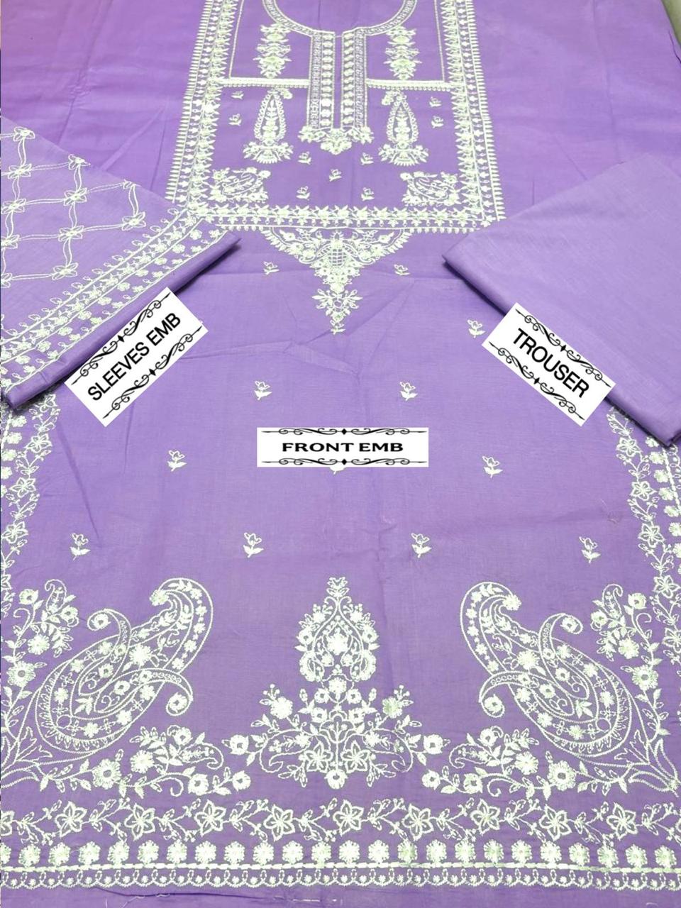 BAREEZE | LAWN 2 PIECE UNSTICHED FULL HEAVY EMB SUIT FOR SUMMER 2025