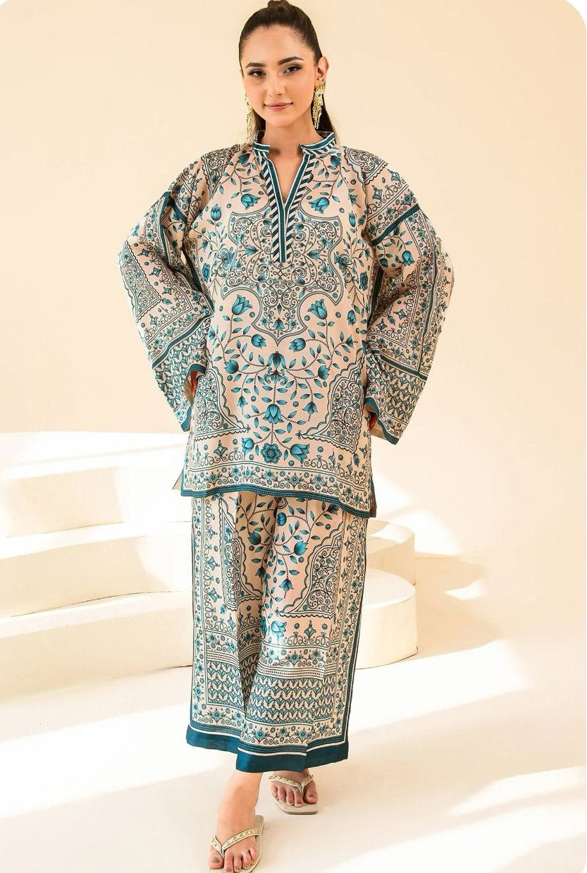 BINT-E-NAZ | LAWN 3 PIECE UNSTICHED PRINT SUIT FOR SUMMER 2025