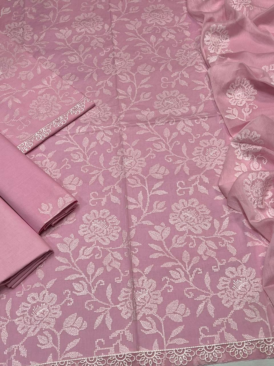 BAREEZE | LAWN 3 PIECE UNSTICHED FULL HEAVY EMB SUIT FOR SUMMER 2025 P