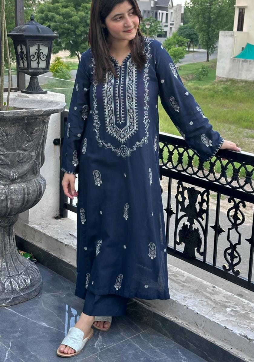 BATIK | LAWN 2 PIECE UNSTICHED FULL HEAVY EMB SUIT FOR SUMMER 2025