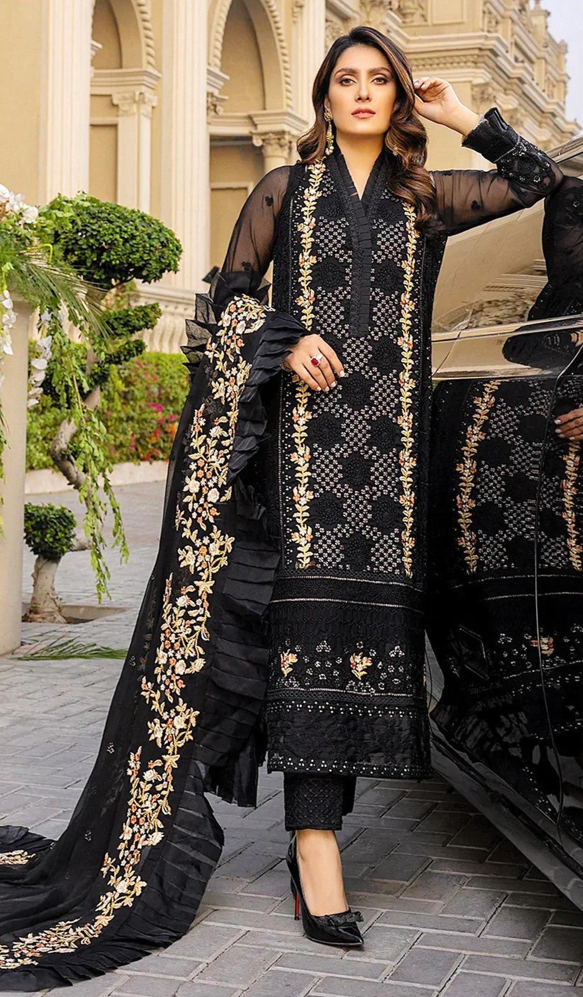 AZURE | DHANAK 3 PIECE FULL EMBROIDERED SUIT FOR WINTER 2024-2025