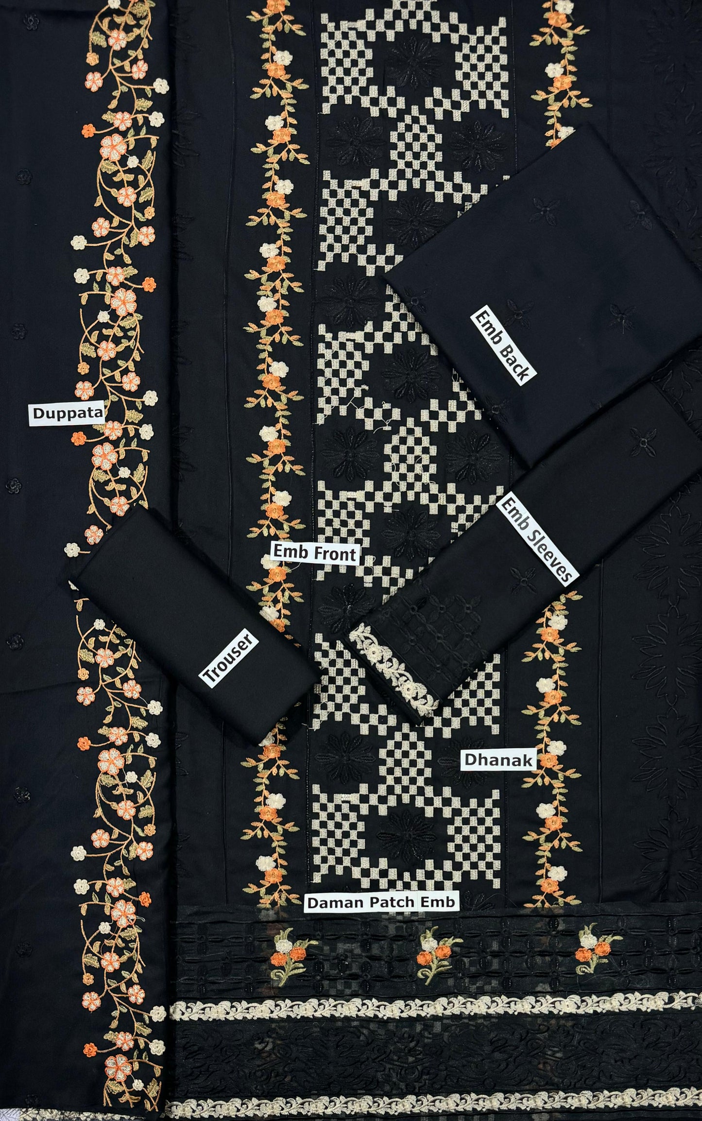 AZURE | DHANAK 3 PIECE FULL EMBROIDERED SUIT FOR WINTER 2024-2025