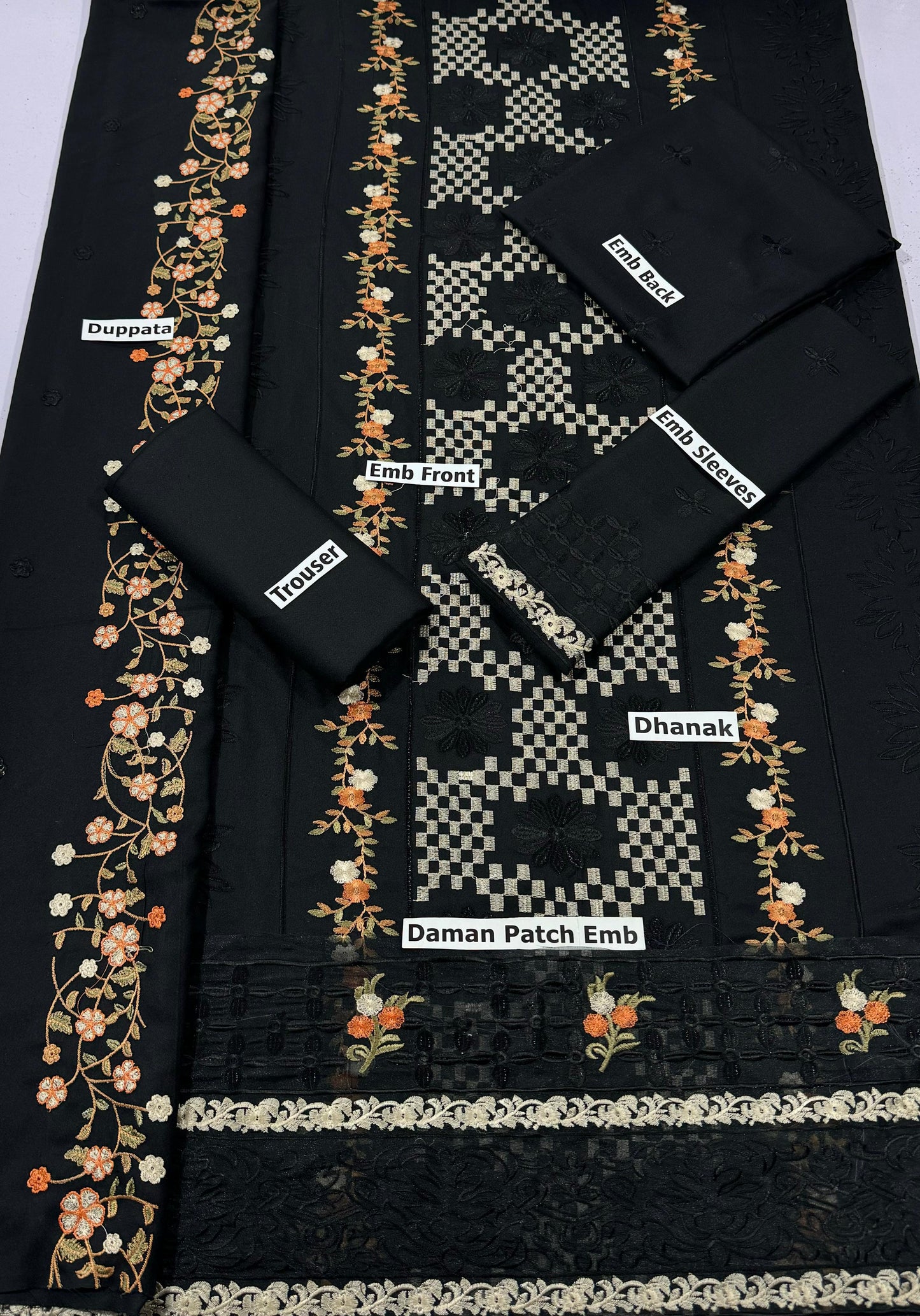 AZURE | DHANAK 3 PIECE FULL EMBROIDERED SUIT FOR WINTER 2024-2025