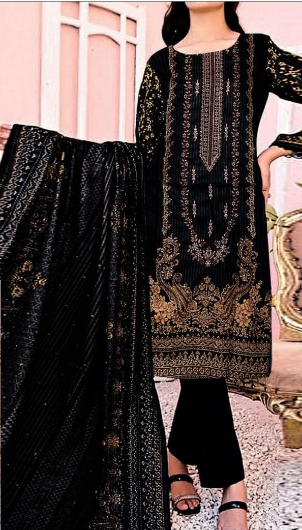 MAHANOOR | KHADAR 3 PIECE HEAVY EMB SUIT FOR WINTER 2024-2025 D-8885B