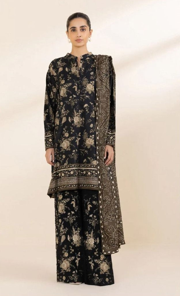 SAPPHIRE | KHADAR 3 PIECE PRINT SUIT FOR WINTER 2024-2025