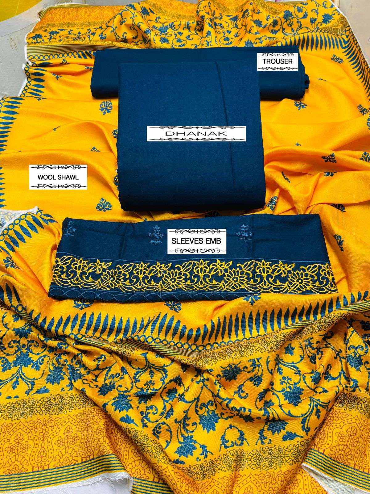 BAROUQE | DHANAK 3 PIECE FULL HEAVY EMB SUIT FOR WINTER 2024-2025